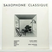 MARCEL PERRIN saxophone ⸺ HINDEMITH, BOZZA, FRANCAIX, KROL ⸺ LINKSHANDLE LP NM
