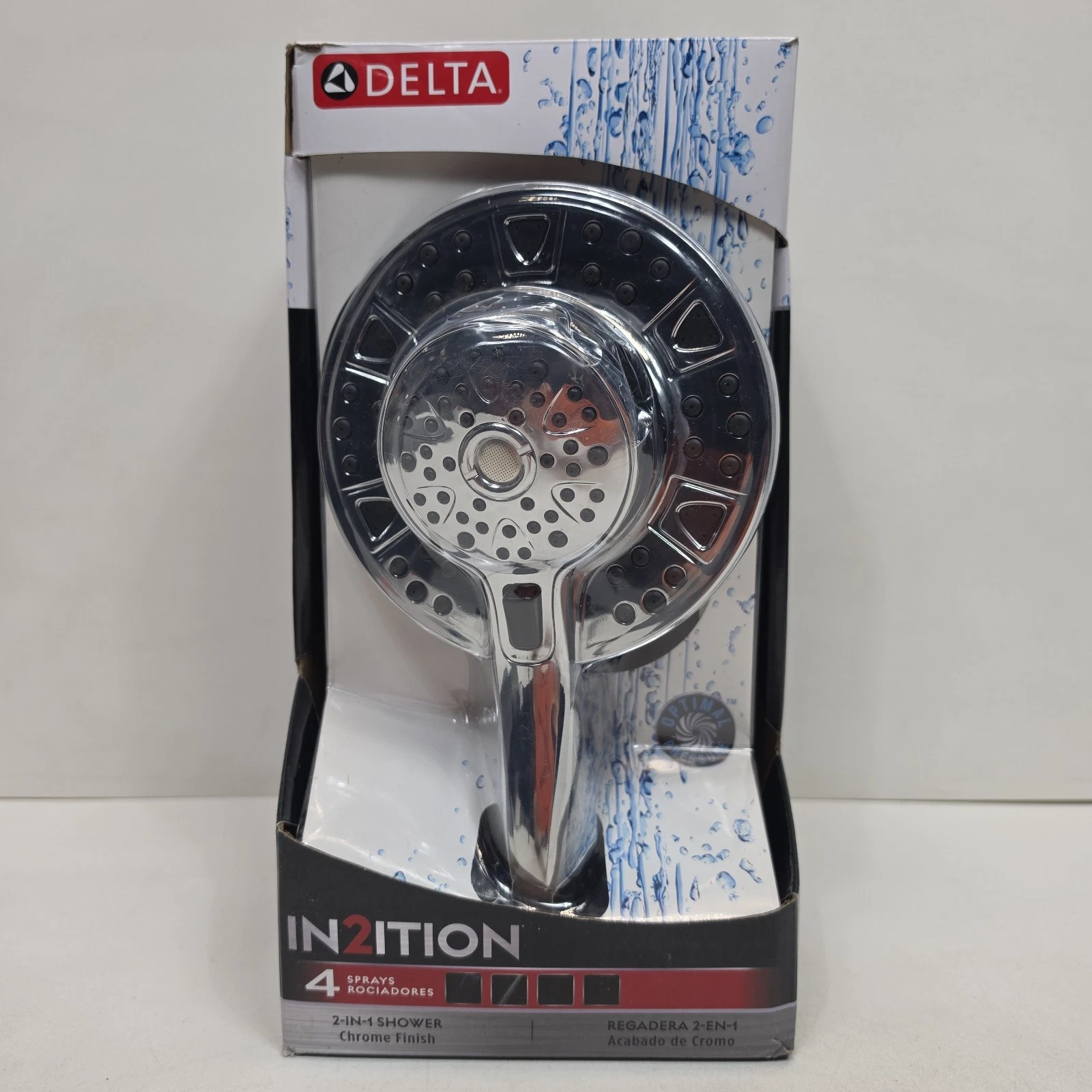 Delta In2ition Two-in-One 4-Spray 6 in. Fixed and Handheld Shower Head Chrome