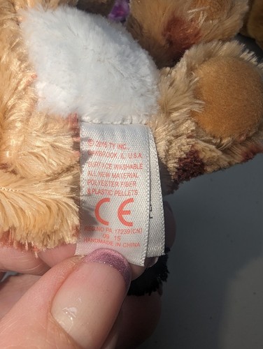 Peluche 4 Ty Beanie Boos 2013-2016 grano saraceno glamour Lindi & Tiggs gattino gatto 6" - Foto 6 di 14