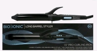 Bio Ionic Long Barrel Styler 1.5'' Pro Curling Iron Brand New In Original Box