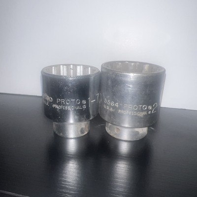 Lot Of 2 Proto Tool Sockets 3/4 Drive 5560(1-7/8) 5564 (2 )