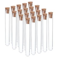 7Ml Plastik TeströHren Mit Kork Stopfen 20Stk 100X12Mm Rohre Klar