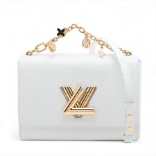 Louis Vuitton Epi Twist MM M11724 White There was an RFID response Mirror Includ