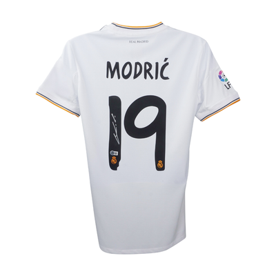 Luka Modric Signed Real Madrid FC Home Soccer Jersey #19 with