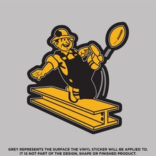 Retro Steelers Steel Worker Logo, High Qualit...