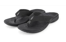 Sole Men's Sport Flip Flops - Orthotic Support Sandal Raven - 8