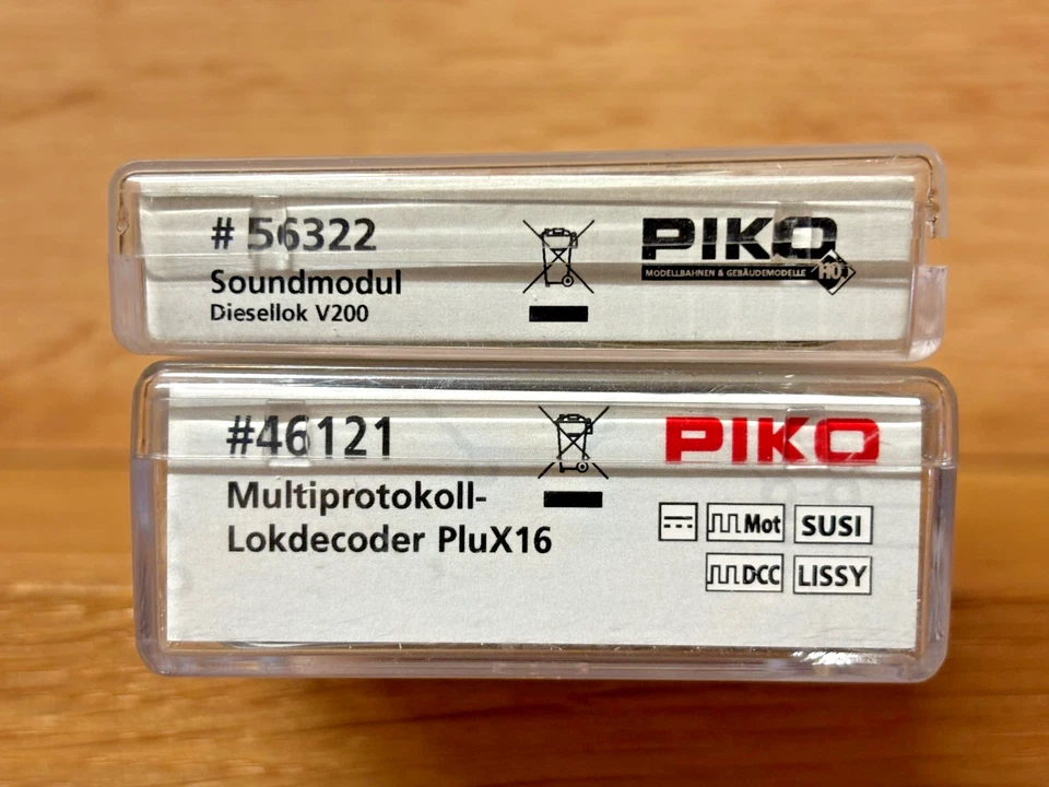 PIKO 46121 DECODER PLUX16 + PIKO 56322 SOUNDMODUL DIESELLOK V200  - OVP WIE NEU - Bild 3 von 3