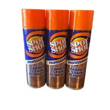 3 Pack Spot Shot Instant Carpet Stain Remover 18oz Aerosol Cans NOS