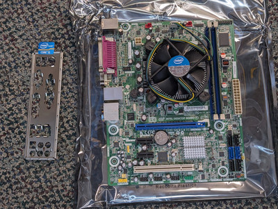 Intel Desktop uATX Board DH61BE w/i5-2400 CPU, 8GB RAM, IO Shield & Heatsink/Fan