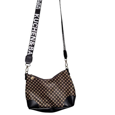 KUCHEN&BAG Crossbody Women Bag Purse Geometric Pattern Shoulder Detachable Strap