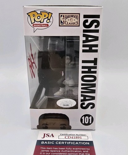ISIAH THOMAS DETROIT PISTONS SIGNED NBA FUNKO POP JSA - Picture 2 of 6