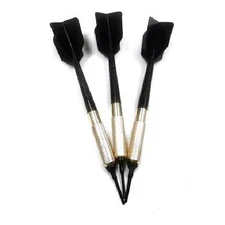 GLD Commercial Soft Tip Bar Electronic Dartboard Darts - Black - Set of 3