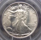1937 "P" Walking Liberty Half Dollar 50c PCGS MS65 #425 OGH Green Gem ECC&C, Inc
