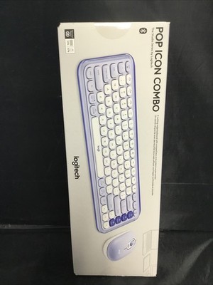 Authentic Logitech POP ICON COMBO Keyboard & Mouse (920-013043) LILAC BRAND NEW