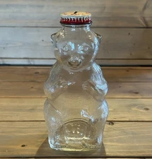 Vintage 7" SNOW CREST DRINK SYRUP Bear Bank Bottle 1950’s Salem Massachusetts