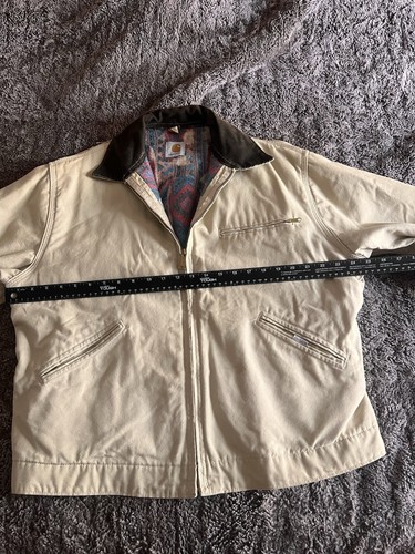 Chaqueta Detroit Forrada Manta Azteca Pato Crema L Para Hombre CARHARTT De Colección Años 80 - Imagen 14 de 14