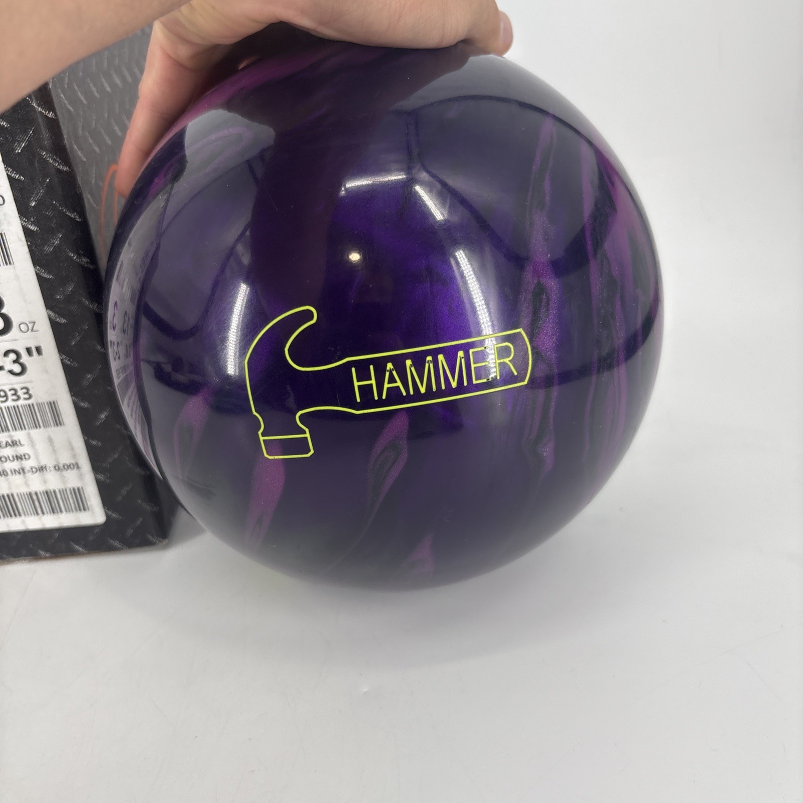 Hammer Scorpion Strike 13lb 3oz Bowling Ball Used Purple/Black. USA Made. 5