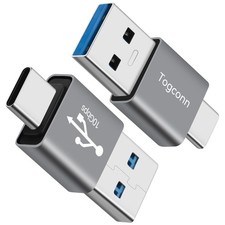 USB to USB C Adapter 2Pack, Type-C Male to USB Type-A Male Converter Connecto...