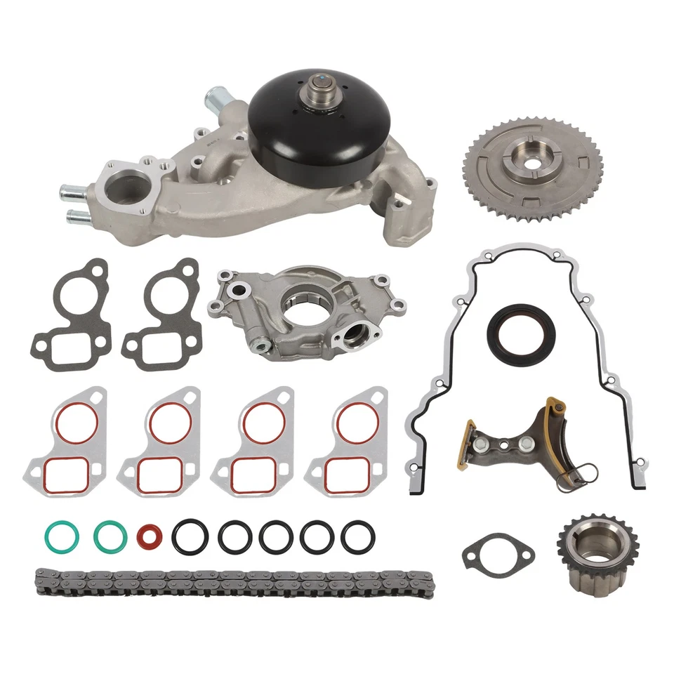 Timing Chain Kit For Cadillac GMC 5.3 6.0 6.2L 07-13 Water Pump Oil Pump Gaskets - Image 2 of 4