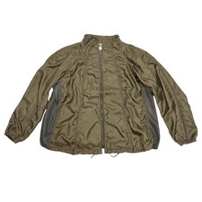 2000SS Issey Miyake Futuristic Nylon Mesh Paneled Jacket Olive F/S