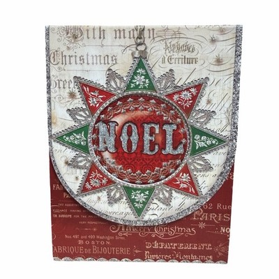 Punch Studio 75 Sheets Noel Christmas Mini Notepad - Holiday Desk Memo Pad