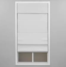 Perfect Lift Window Cordless Poly/Cotton Classic Roman Shade 35 W x 64 L White
