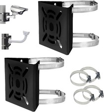 Universal Vertical Pole Mount Adapter Bracket for CCTV Security Camera 2 PACK