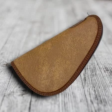 Vintage Black Sheep Brand Leather Pistol Case Shearling Lined Style 4730