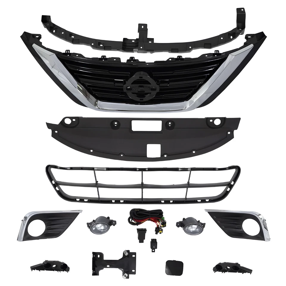 Front Grille Fog Light Radiator Cover Bumper Bracket For Nissan ALTIMA 2016-2018 Foto 3 de 4