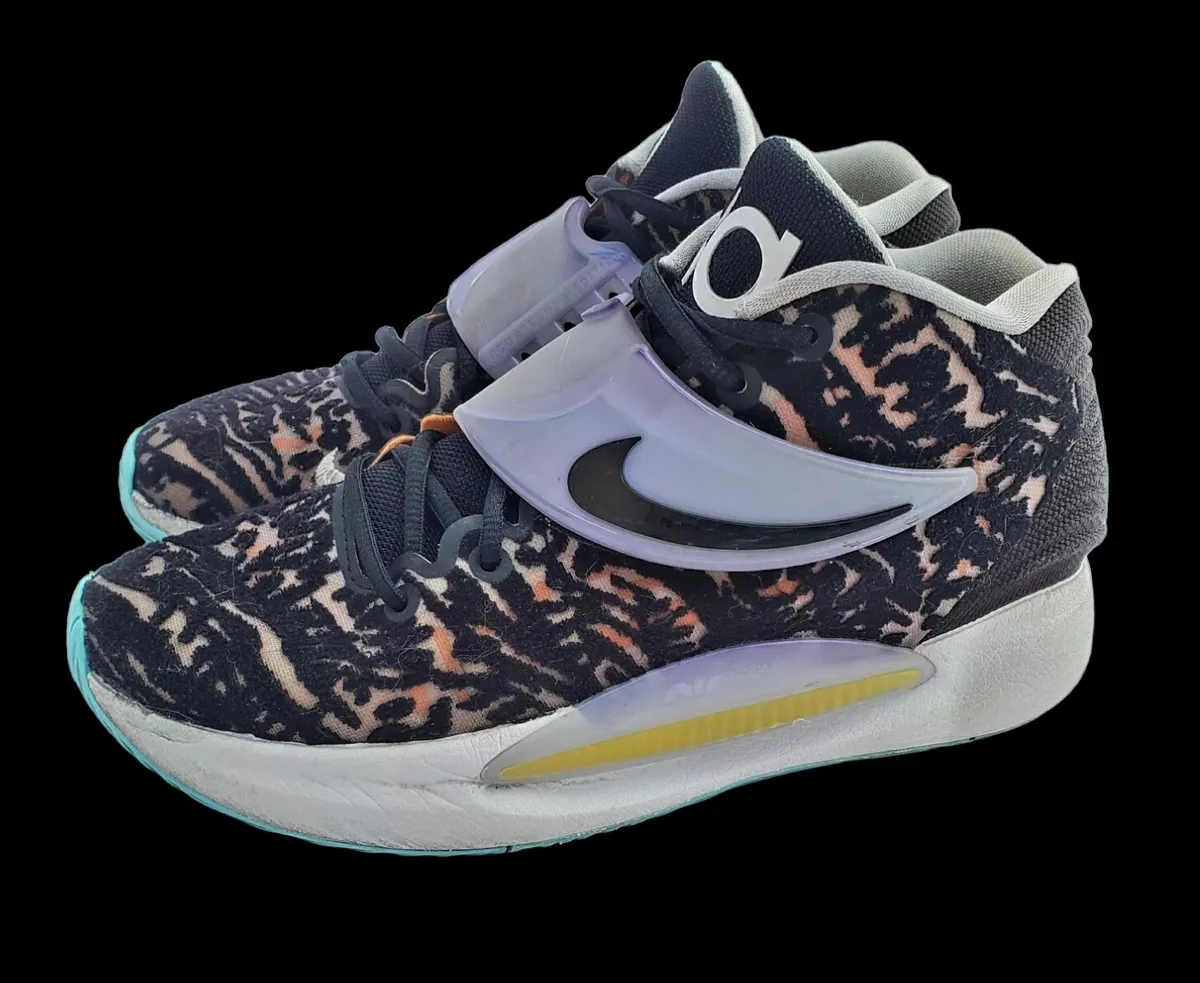 Nike Kevin Durant KD 14 Floral Black White Copa Natural CW3935 001 sz 7.5 Men s