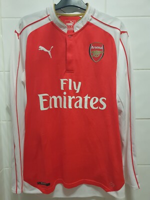 Puma Arsenal 2015 2016 Langarm Heim Fußball Trikot Größe S Fly Emirates sehr guter Zustand