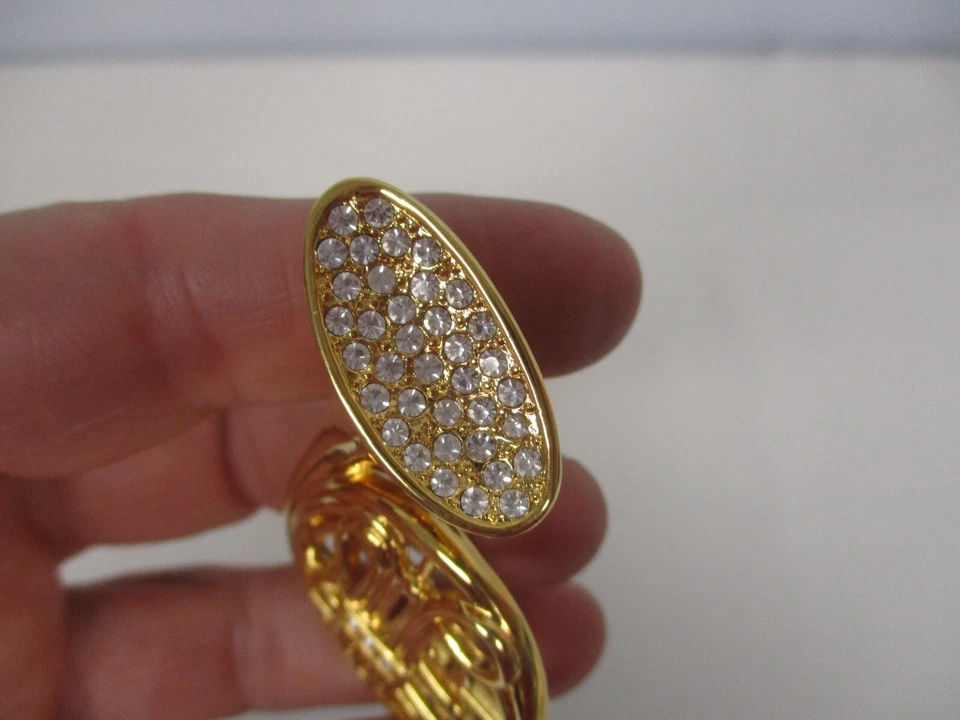 ПОДПИСАННЫЙ KENNETH JAY LANE ЗОЛОТИСТЫЙ ФРАНЦУЗСКИЙ РОЖОК с БЛЕСТЯЩИМИ КРИСТАЛЛАМИ БРОШЬ - Изображение 4 из 4