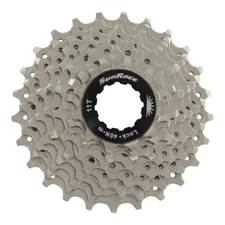 NEW! GENUINE BICYCLE 9-SPEED CASSETTE 11/25T INDEX NICKEL SUN RACE.