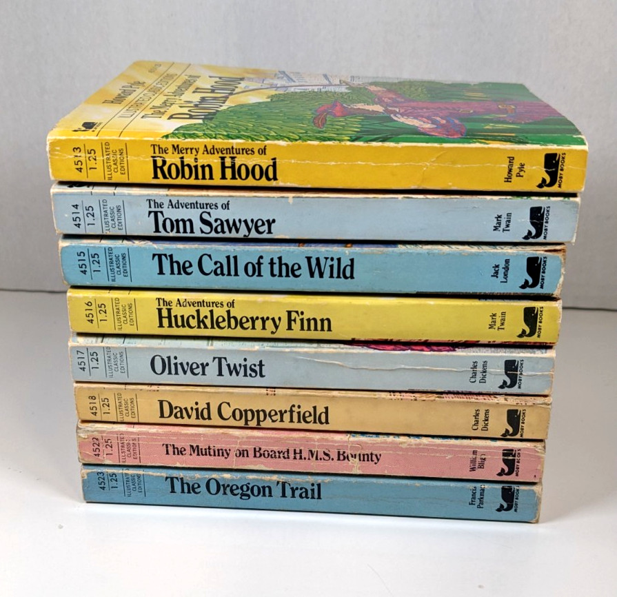 MOBY BOOKS Vintage Illustrated Classic Editions Series 1979 Mini PB 4513-4523