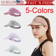 Sun Visor Hat Women Moisture Sweat Wicking Cooling Golf Tennis Silk Headband Cap