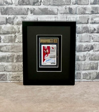 BLACK SHADOW BOX/FRAME FOR BGS CARDS WITH UV PROTECTION  CHOICE OF MAT COLOR 