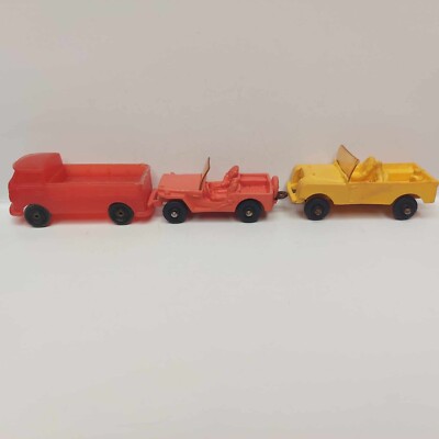 Lot of 2 Vintage TOMTE-LAERDAL Stawanger Norway+PN Germany vinyl car models 1:43