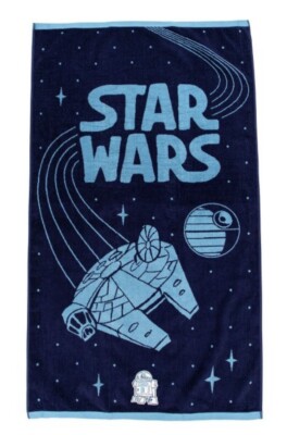 Star Wars Embroidered Beach Towel Blue ( 35  x 63 ) 100% Cotton