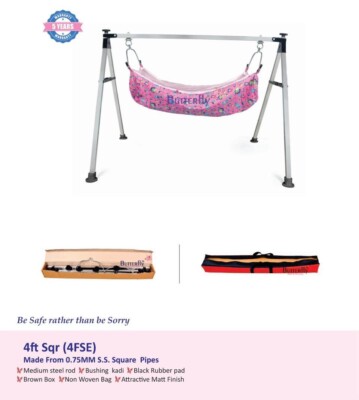 Indian Baby cradle feet square Ghodiyu jhula portable foldable