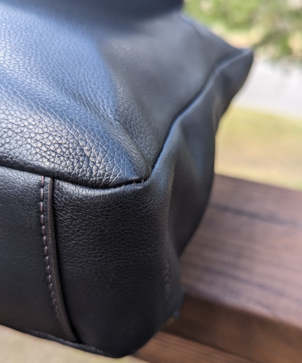 Fossil Hunter Black Leather Backpack SHB2695 Brass Hardware FOSSIL Black Pebbled Leather HUNTER Backpack Handbag SHB2695  main image 2