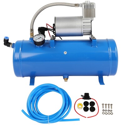 1.6 Gallon 150 PSI DC Horns 12V Air Compressor Kit For Train Motorhome Horns