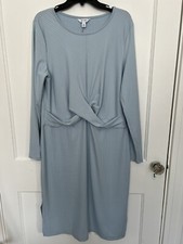 NWT   Nine West Brand Ladies Dress, Size XXL, Powder Blue, Long Sleeve