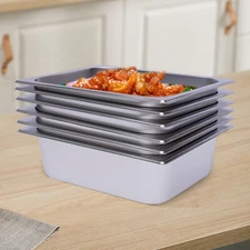 6 Pack 1/2 Size 4 Deep Stainless Steel Steam Table / Hotel Buffet Pans Durable