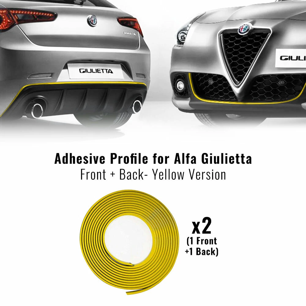 Trim Yellow Sticker for Dam Front+Rear Alpha Romeo Giulietta | eBay
