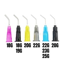 100 Pcs Dental Prebent Needle Tip For Etch Gel Composite Resin Acid Syringe Tips