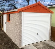 TIMBER FACIA APEX CONCRETE GARAGE 16'2''x 8'5''  INC WINDOW