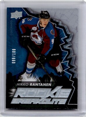 2015-16 UD Upper Deck Rookie Breakouts Acetate Mikko Rantanen RC 099/100