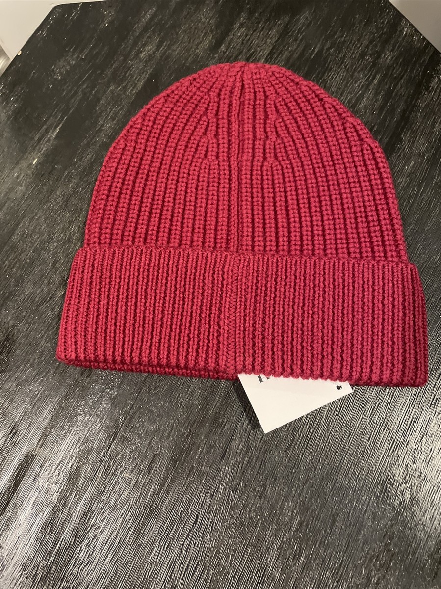 NWT Coach Knit Wool Beanie Hat Cherry Burgundy Red 6917 Unisex COACH Rib Knit 100% Wool Beanie Hat in Cherry - NWT | eBay main image 4