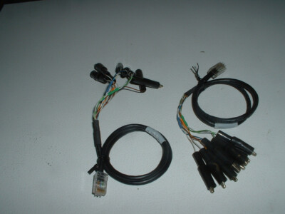 Two Fluke 4 line breakout cables, RJ45 to Alligator Clips, Telephone, Telco, Ham