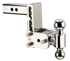 B&W Trailer Hitches Trailer Hitch Ball Mount - 2" Model 8 Chrome T&S Dual Ball